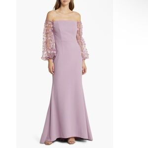 Eliza J Lavender Off-Shoulder Long Sleeve Dress